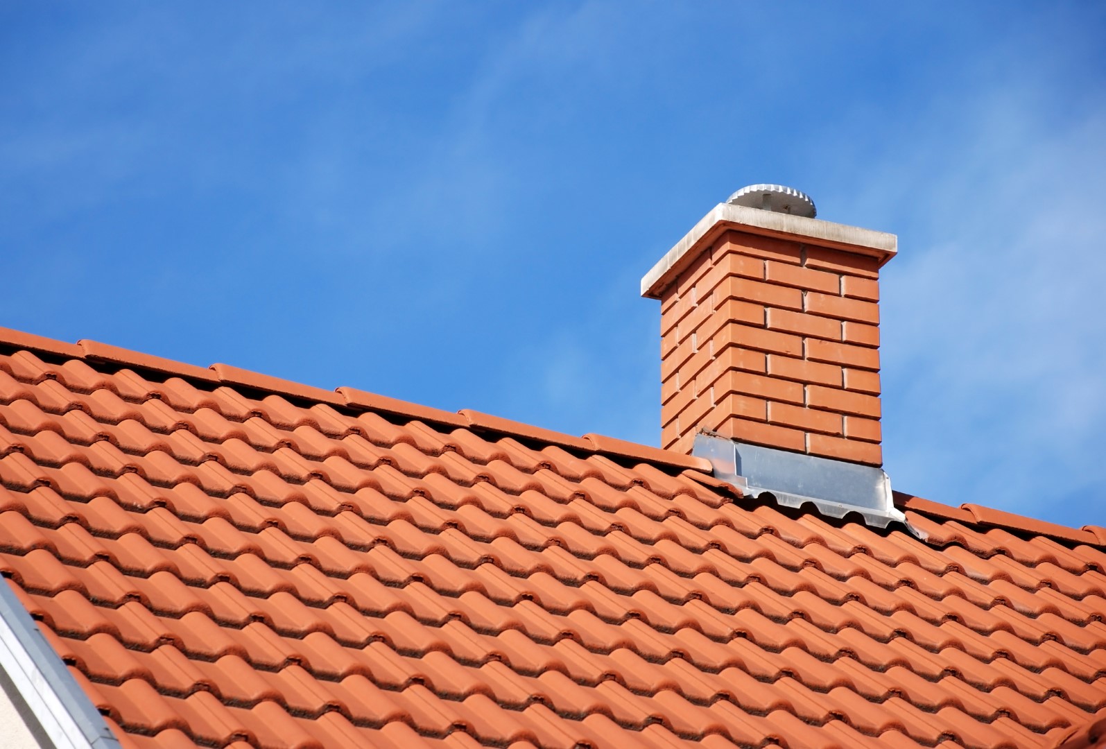 smoke stack and roof on house