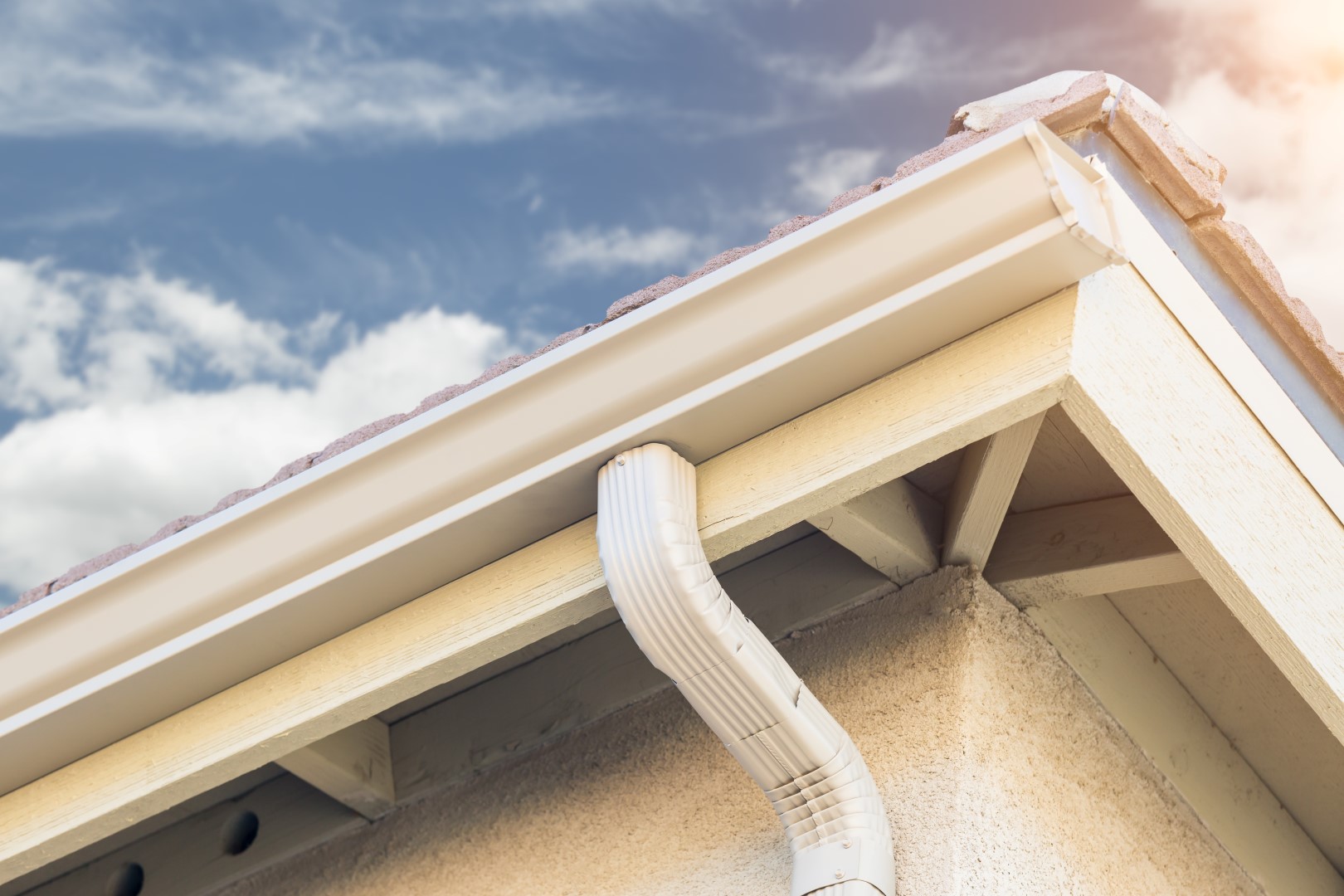 house with new guttering